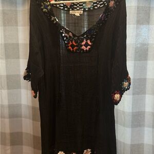 Beach By Exist Black Crochet Swim Coverup